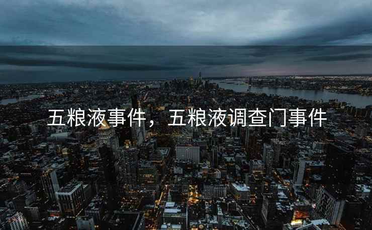 五粮液事件，五粮液调查门事件