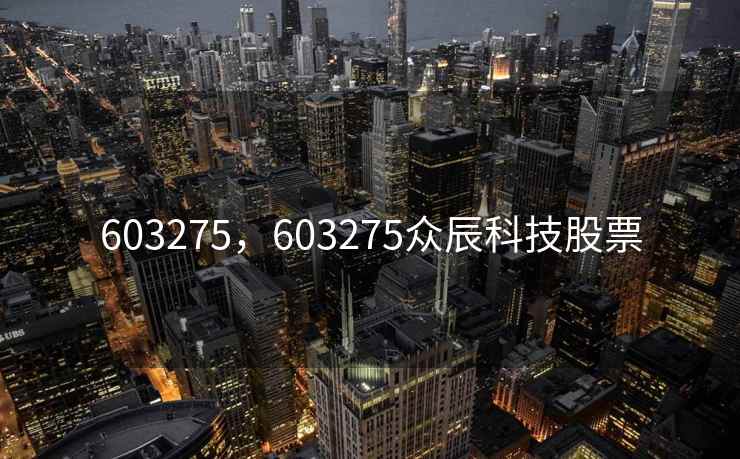 603275，603275众辰科技股票