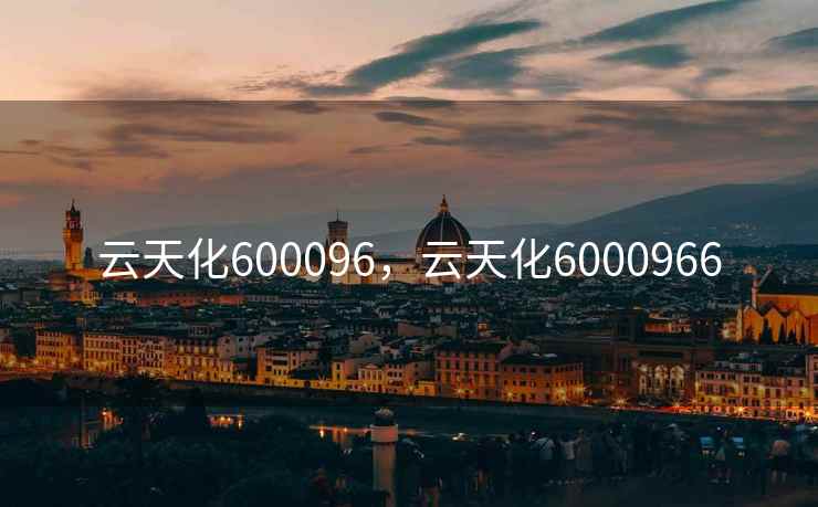 云天化600096，云天化6000966