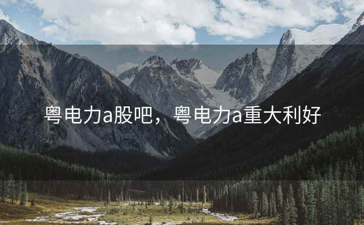粤电力a股吧，粤电力a重大利好