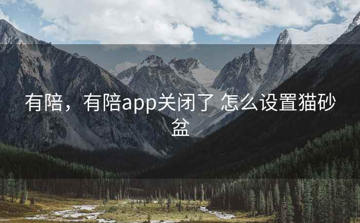 有陪，有陪app关闭了 怎么设置猫砂盆